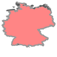 Shape of Germany as output from extracting 